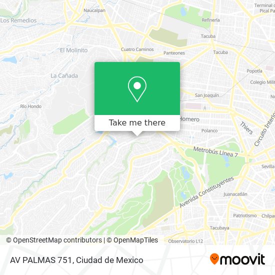 Mapa de AV  PALMAS  751