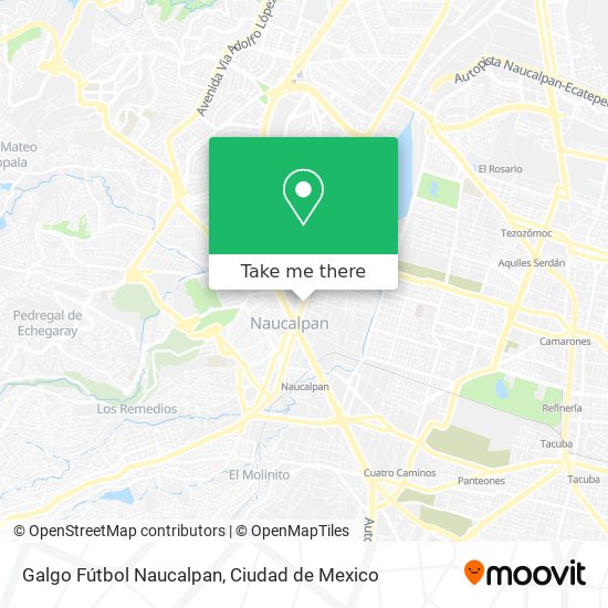 Mapa de Galgo Fútbol Naucalpan