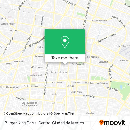 Burger King Portal Centro map