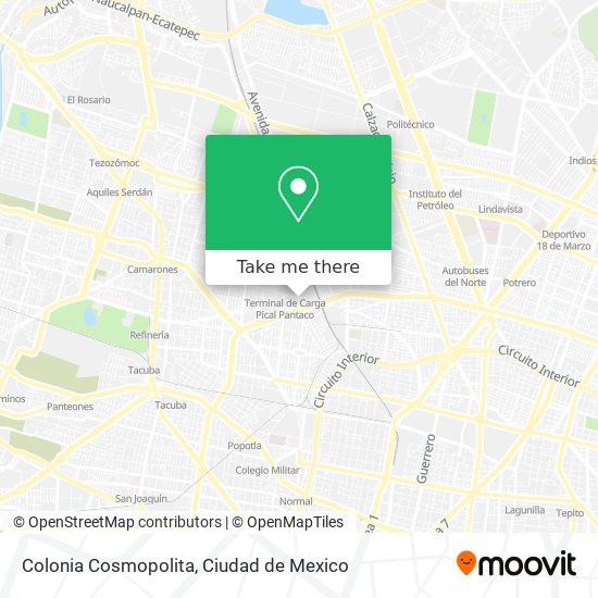 Colonia Cosmopolita map