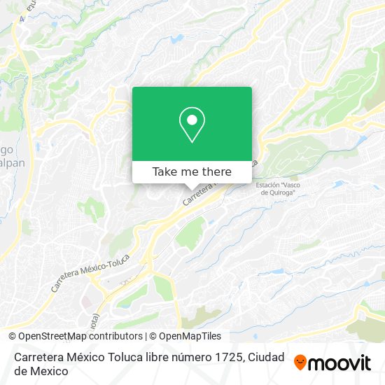 Carretera México Toluca libre número 1725 map