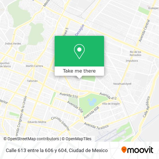 Mapa de Calle 613 entre la 606 y 604