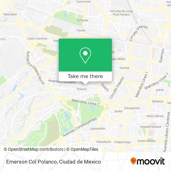 Mapa de Emerson  Col  Polanco