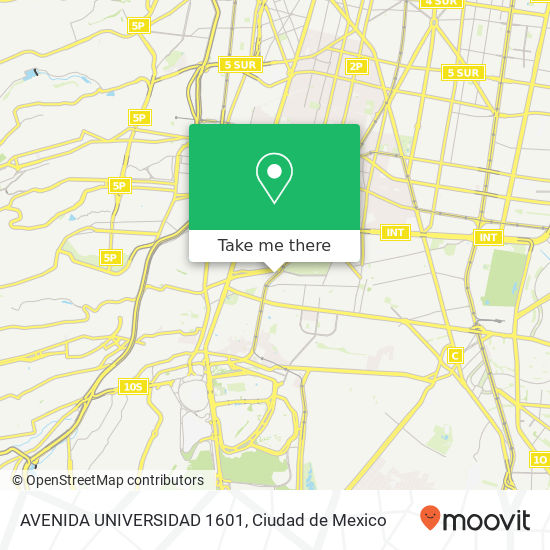 AVENIDA UNIVERSIDAD 1601 map