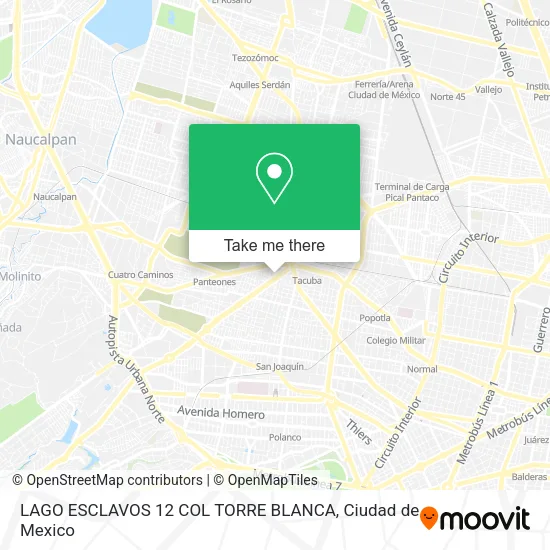 Mapa de LAGO ESCLAVOS 12  COL  TORRE BLANCA