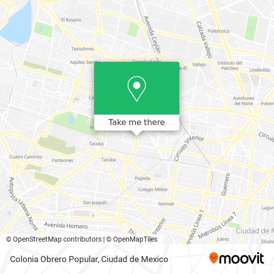 Colonia Obrero Popular map