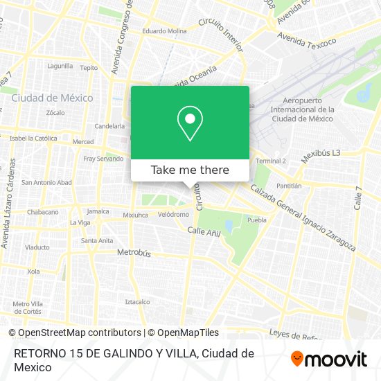 RETORNO 15 DE GALINDO Y VILLA map