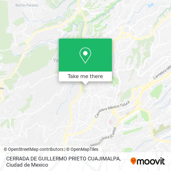 Mapa de CERRADA DE GUILLERMO PRIETO  CUAJIMALPA