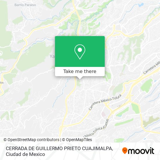 CERRADA DE GUILLERMO PRIETO  CUAJIMALPA map