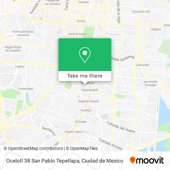 Ocelotl 38 San Pablo Tepetlapa map