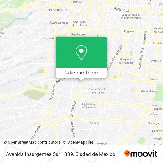 Avenida Insurgentes Sur  1809 map