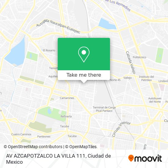 AV AZCAPOTZALCO LA VILLA 111 map