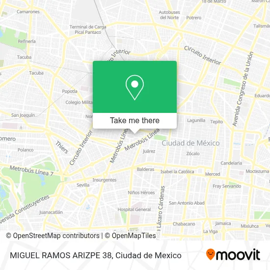 MIGUEL RAMOS ARIZPE 38 map