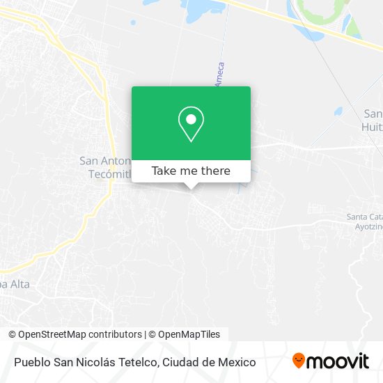 Pueblo San Nicolás Tetelco map