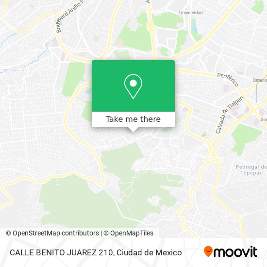 CALLE BENITO JUAREZ  210 map