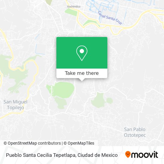 Pueblo Santa Cecilia Tepetlapa map