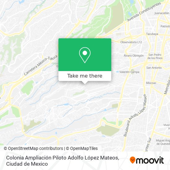 Mapa de Colonia Ampliación Piloto Adolfo López Mateos