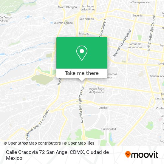 Calle Cracovia 72  San Angel  CDMX map