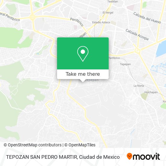 TEPOZAN  SAN PEDRO MARTIR map