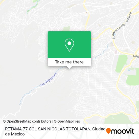 Mapa de RETAMA 77 COL  SAN NICOLAS TOTOLAPAN