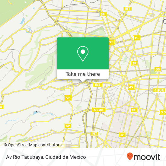 Av Rio Tacubaya map