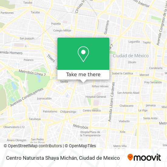 Mapa de Centro Naturista Shaya Michán