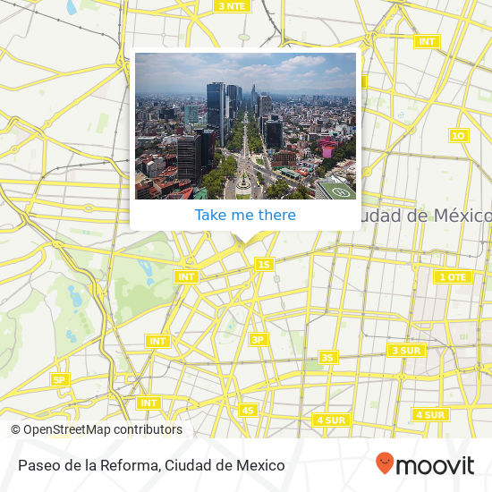 Paseo de la Reforma map