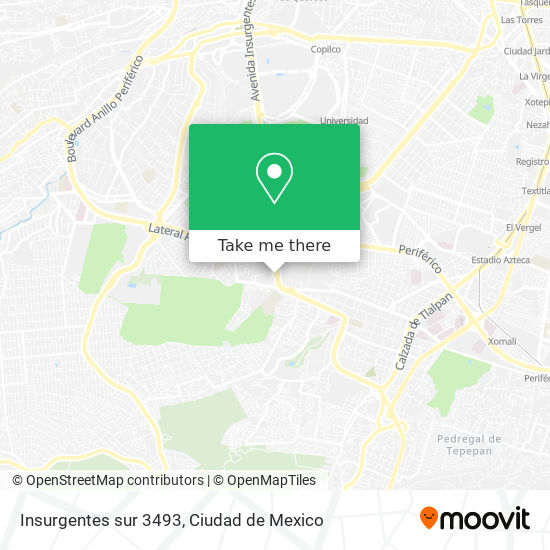 Insurgentes sur 3493 map