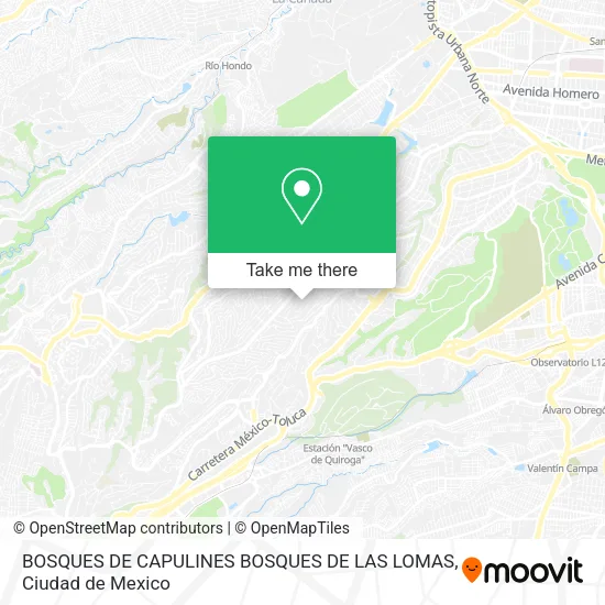 BOSQUES DE CAPULINES  BOSQUES DE LAS LOMAS map