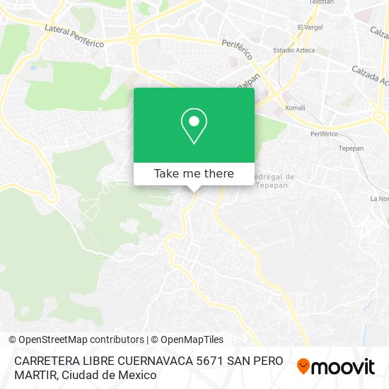Mapa de CARRETERA LIBRE CUERNAVACA 5671  SAN PERO MARTIR