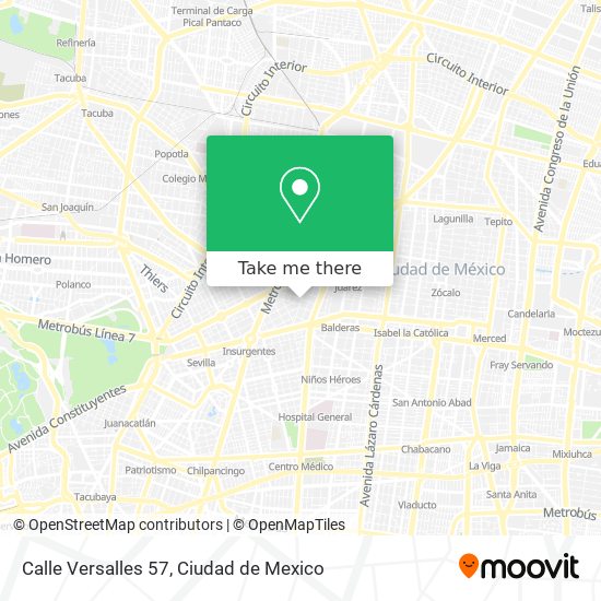 Mapa de Calle Versalles 57