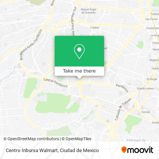 Mapa de Centro Inbursa Walmart