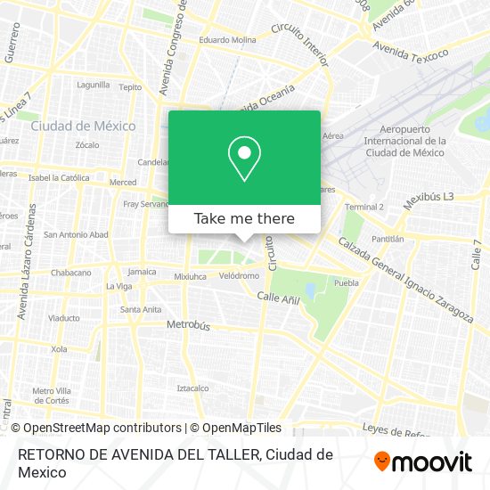 Mapa de RETORNO  DE AVENIDA DEL TALLER