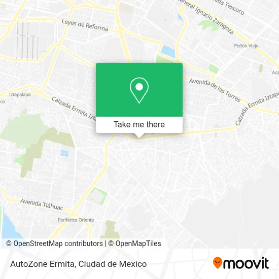 AutoZone Ermita map