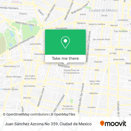 Juan Sánchez Azcona No  359 map