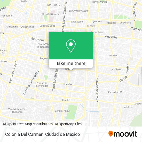 Colonia Del Carmen map