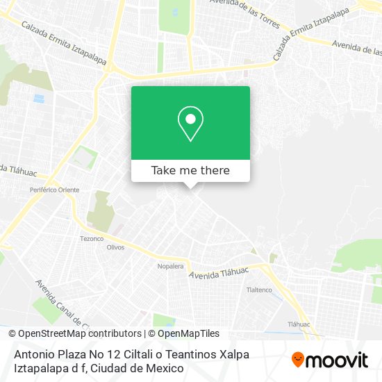 Mapa de Antonio Plaza No  12  Ciltali o Teantinos Xalpa  Iztapalapa  d f