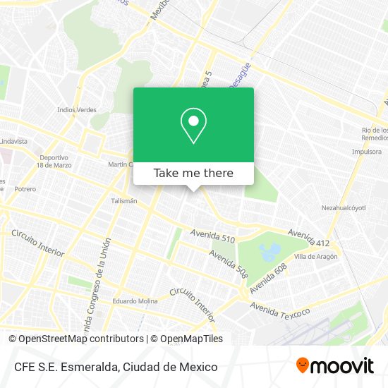 Mapa de CFE S.E. Esmeralda