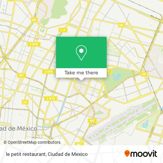 Mapa de le petit restaurant