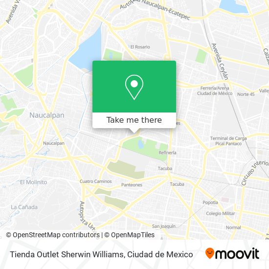 Mapa de Tienda Outlet Sherwin Williams