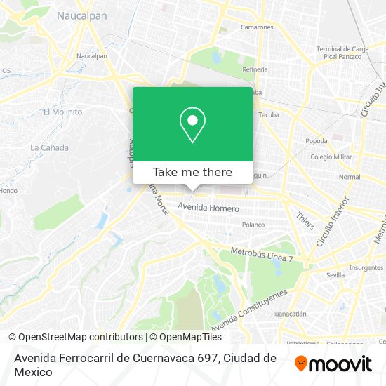 Mapa de Avenida Ferrocarril de Cuernavaca 697