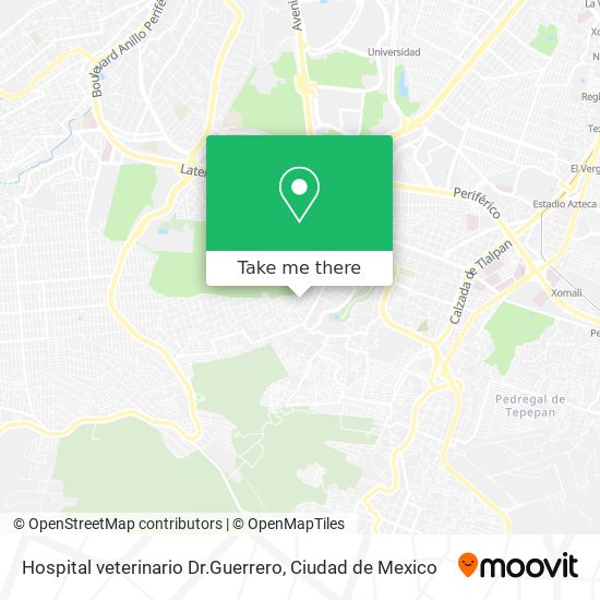 Mapa de Hospital veterinario Dr.Guerrero