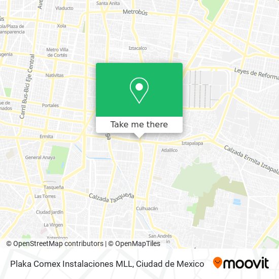 Plaka Comex Instalaciones MLL map