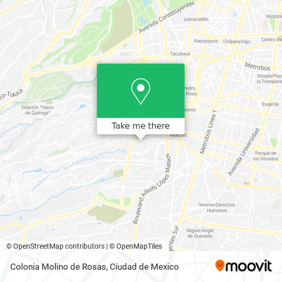 Colonia Molino de Rosas map