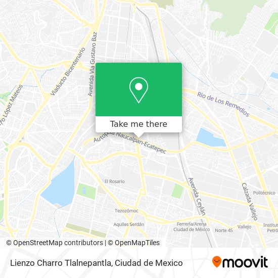 Lienzo Charro Tlalnepantla map