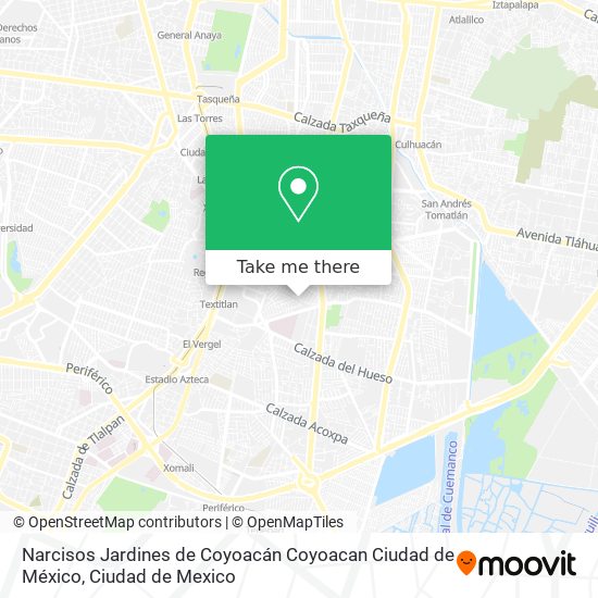 Narcisos  Jardines de Coyoacán Coyoacan  Ciudad de México map