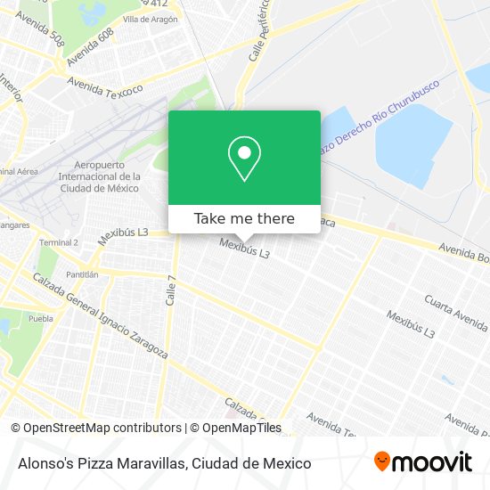 Mapa de Alonso's Pizza Maravillas