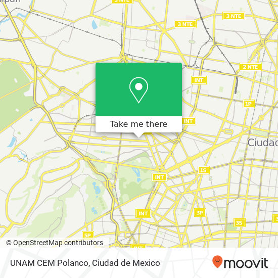 Mapa de UNAM CEM Polanco