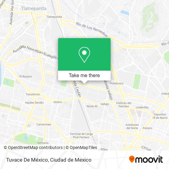 Tuvace De México map