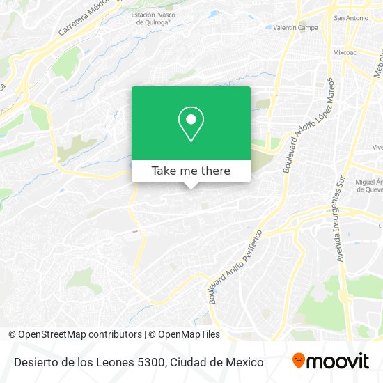 Desierto de los Leones 5300 map